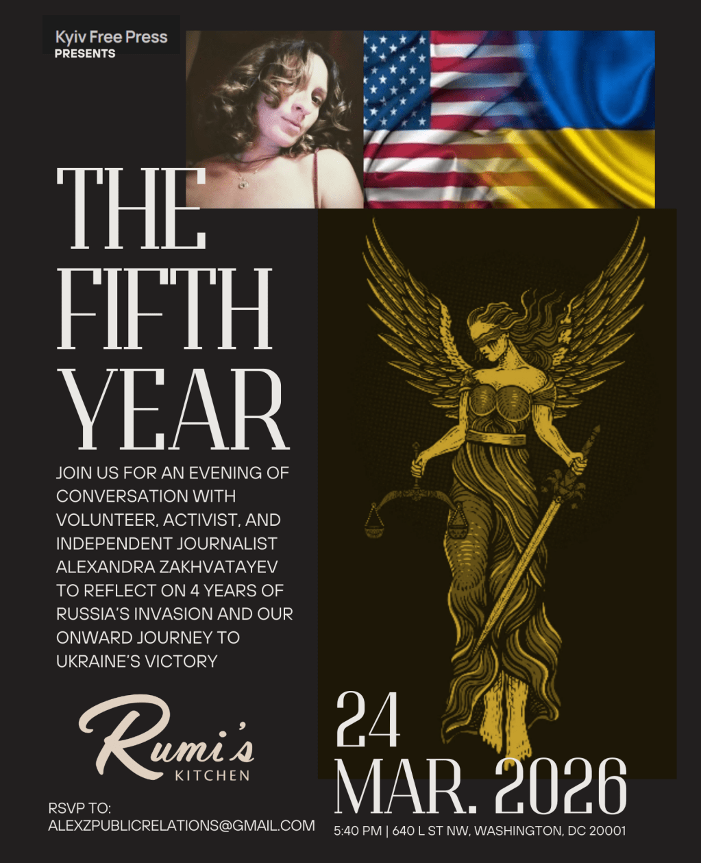 Видавчиня «Kyiv Free Press» проведе зустріч у Вашингтоні, округ&nbsp;Колумбія